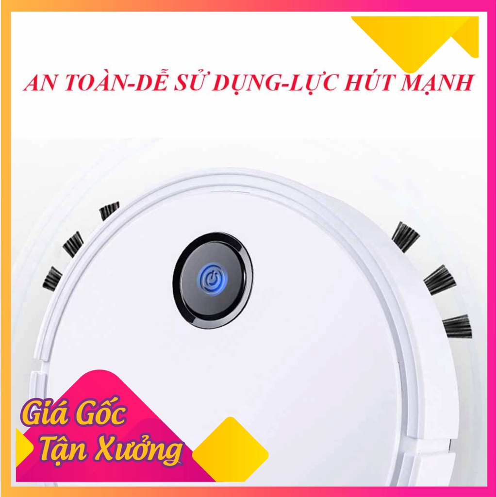 Robot Hút Bụi Lau Nhà,Máy Hút Bụi Phiên Bản Nâng Cấp, Lực Hút Cực Mạnh 3000mah, Cảm Biến Thông Minh, Pin Trâu