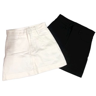 (Đủ sz XS đến 4XL) Chân váy kaki jean trơn chữ A basic có lót quần Lolalalo 2023 - big size