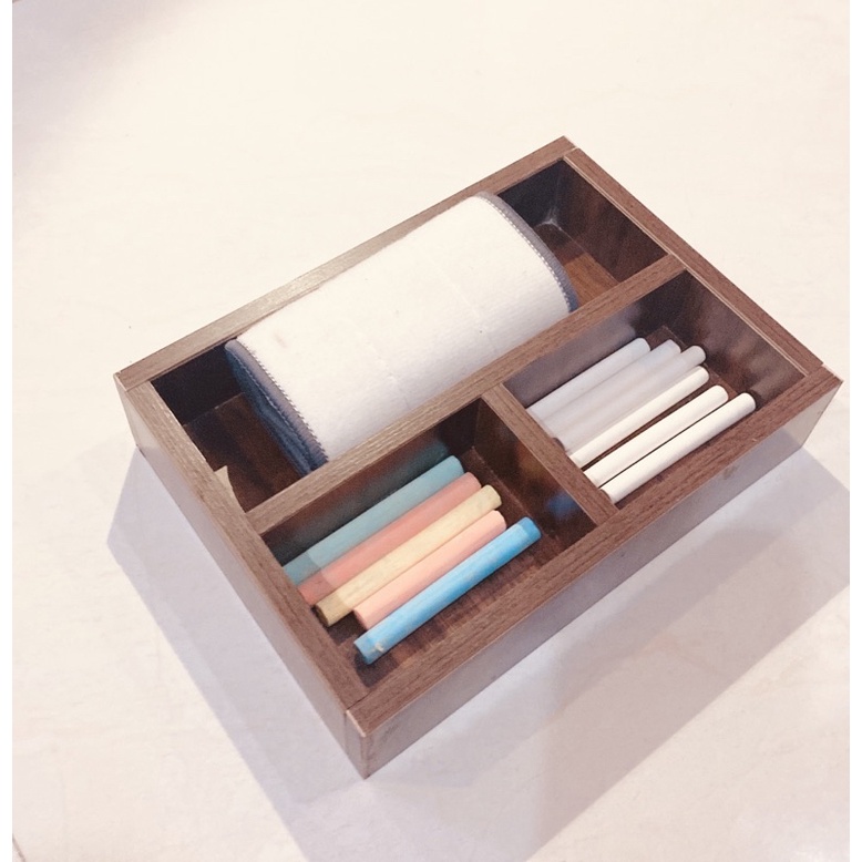 Khay gỗ đựng phấn và khăn lau bảng, khay đa năng hàng chuẩn