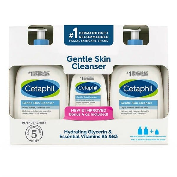 Set 3 Sữa Rửa Mặt Cetaphil Gentle Skin Cleanser (Set3) - Mỹ (MẪU MỚI)