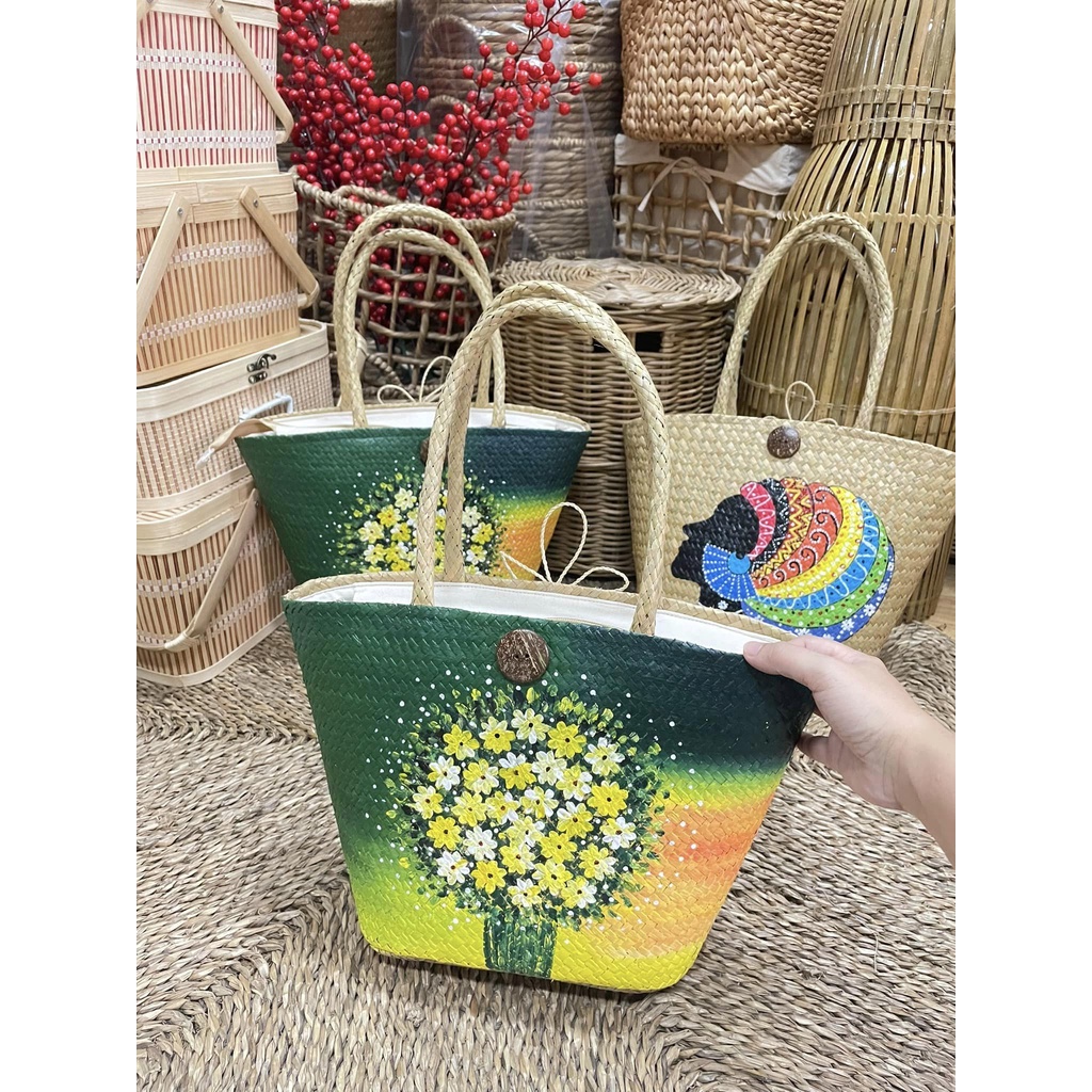 GIỎ XÁCH ĐAN MÂY TRE THỜI TRANG