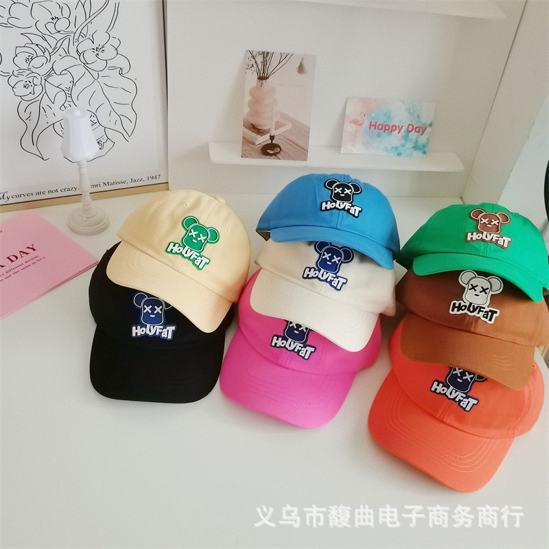 Mũ Lưỡi Trai Hình Gấu Nhiều Màu Sắc Dễ Thương Thời Trang Xuân Hè Cho Bé