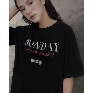 Áo thun nữ BLACKDOKI BASIC MONDAY , áo phông basic cá tính đơn giản tay lỡ dáng rộng M7