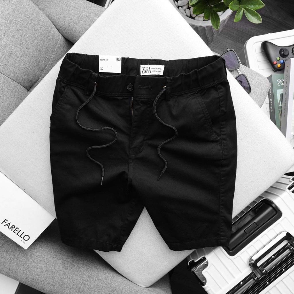 Quần short Kaki Co Giãn ZR Lưng thun Khoá Kéo Bền màu Không xù lông