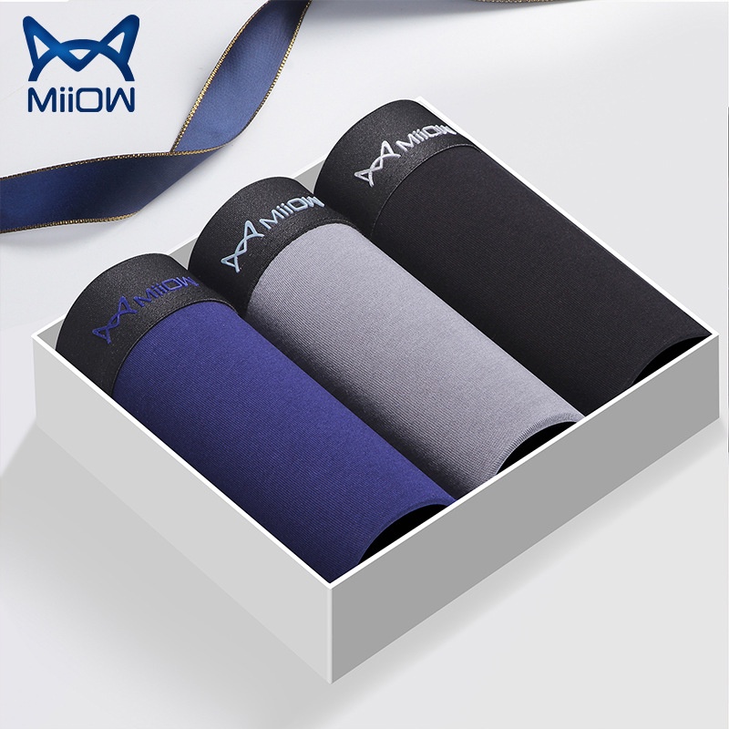 Quần lót boxer nam cao cấp cotton trơn MiiOw 9021