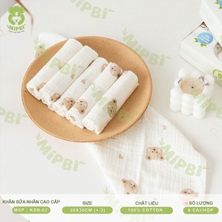 (MIPBI) Khăn sữa nhăn cao cấp 2 lớp cho bé
