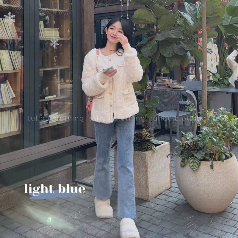 Quần bò loe rua TC12