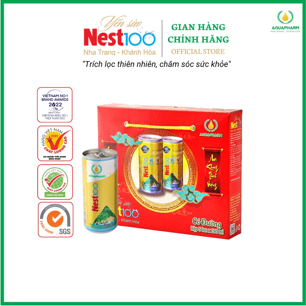Nước Yến Sào Nest100 Có Đường - Lon 190ml