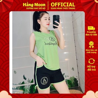 Đồ bộ nữ mặc nhà quần đùi, set bộ biggsize hằng moon đùi sát cánh