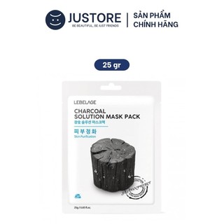 Mặt Nạ Lebelage Charcoal Solution Mask Pack Skin Purification Chiết Xuất Than Tre 25g