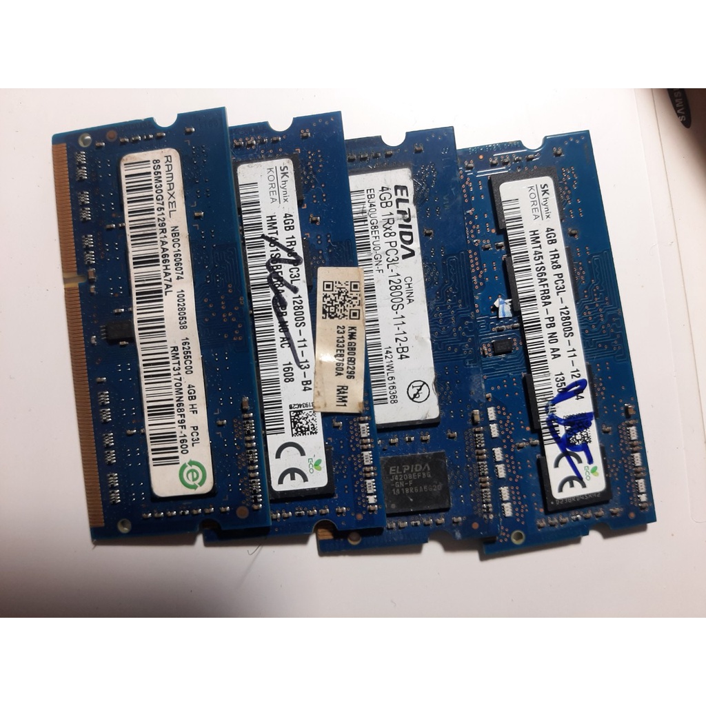 Ram Laptop DDR3/DDR3L 2G 4G bus 1066/1333/1600 Bảo hành 36T