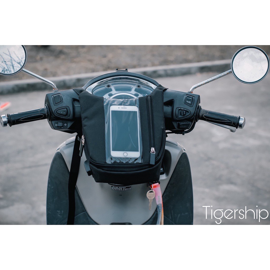 Túi Treo Đầu Xe Máy Theo Chiều Dọc Xem Google Map, Chứa Đồ, Chạy Grab