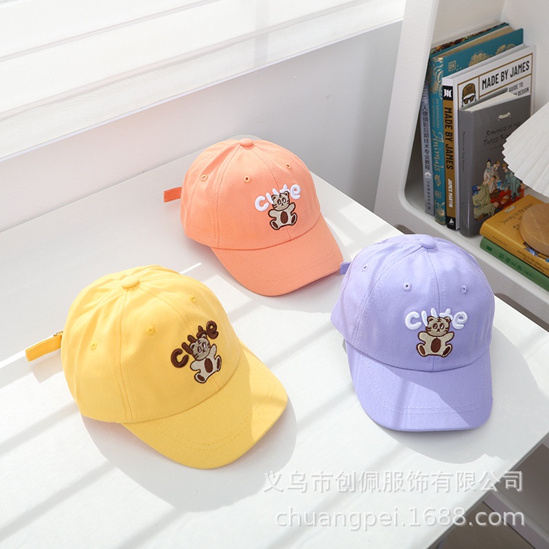 Mũ Lưỡi Trai Hình Chú Gấu Hoạt Hình Đáng Yêu Thời Trang Xuân Thu Cho Trẻ Em 1-3 Tuổi