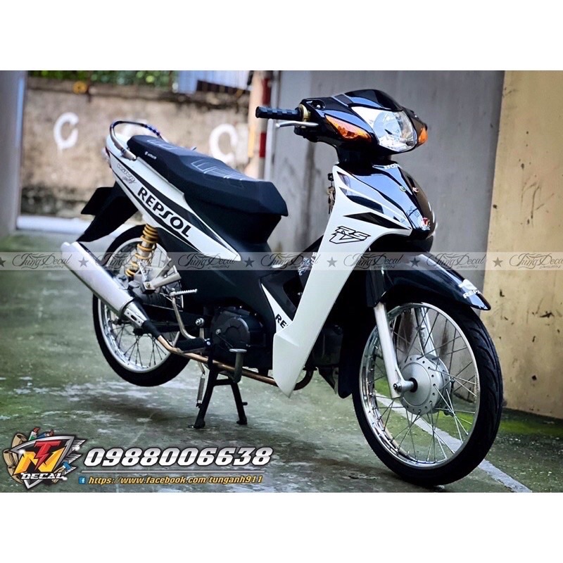 Tem rời wave 110 repjol đen trắng