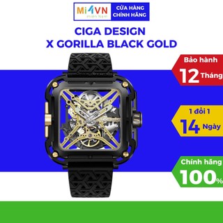 Đồng hồ nam, Đồng hồ Ciga Design, Ciga Design X series - Gorilla Black Gold 18k, Titanium, Chính hãng