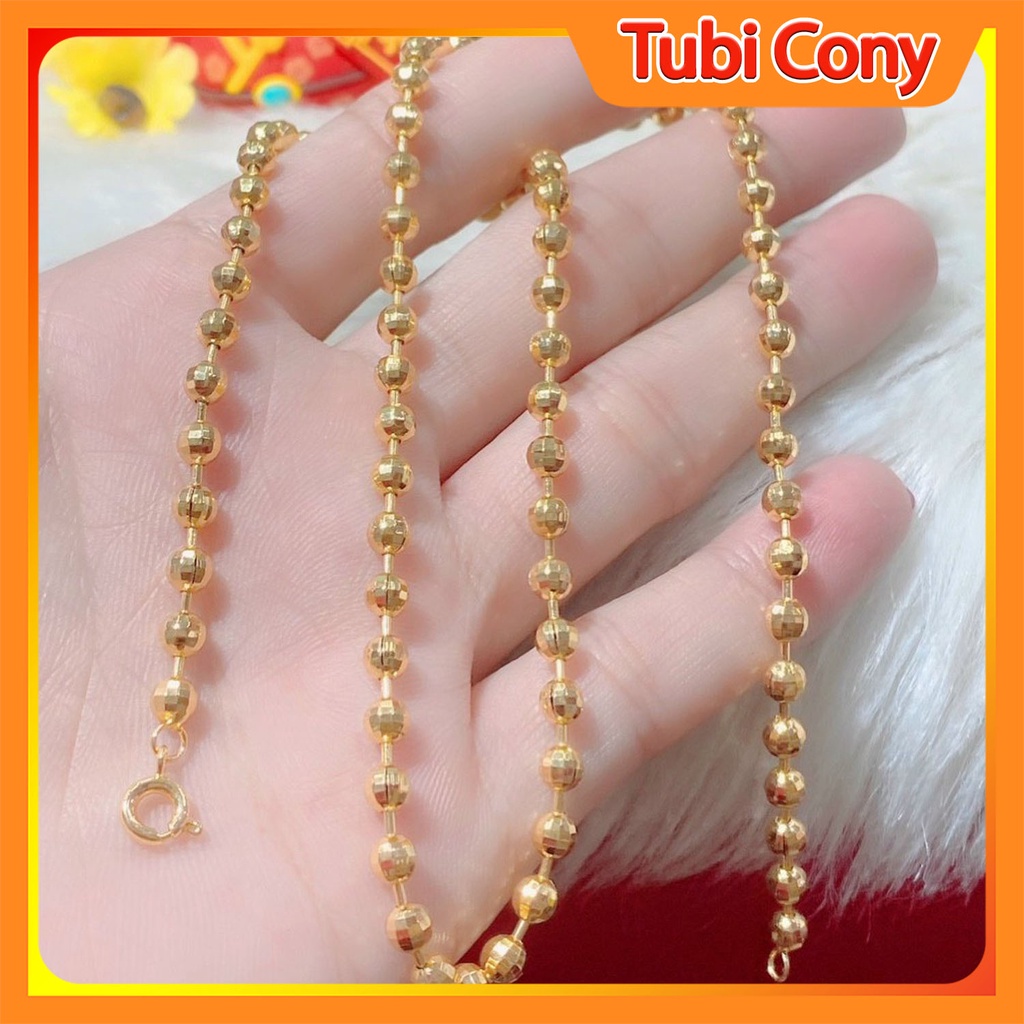 Dây Chuyễn Nữ Kiểu Bi Mạ Vàng 18K Cao Cấp - Tubi Cony - Bền Màu - Giá cạnh tranh