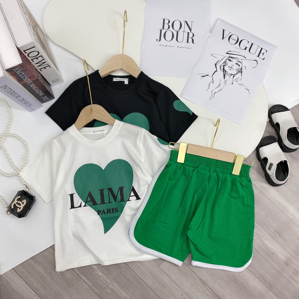 Bộ quần áo thun hè "LAIMA" 14-55kg cho mẹ, bé. Thiết kế thể thao, năng động. Thoáng mát. G61