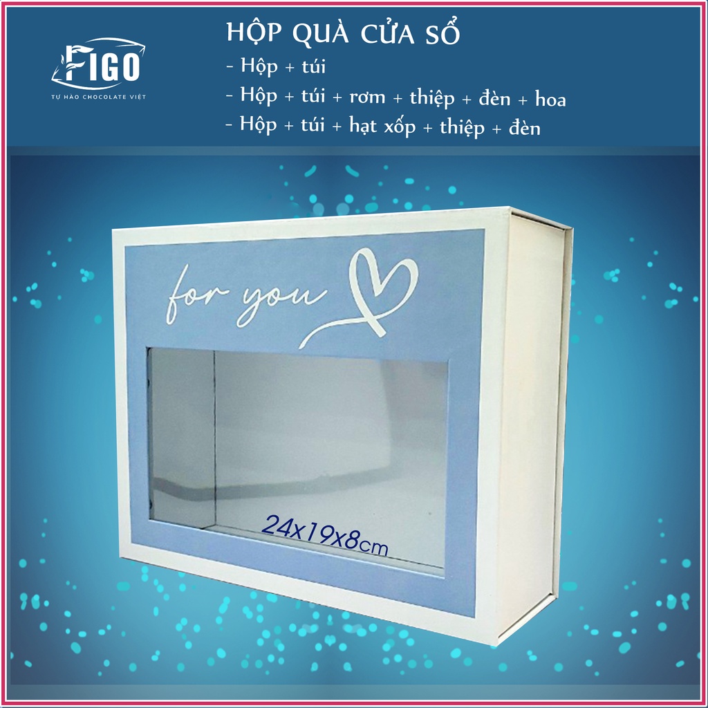Hộp Quà tặng Cửa sổ For You tặng Sinh Nhật, Lễ Valentine, tặng người thân, Hộp Kèm Túi Giấy sang trọng