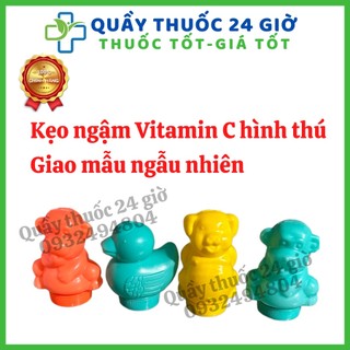 Kẹo ngậm Vitamin C hình thú tăng đề kháng hình ngẫu nhiên