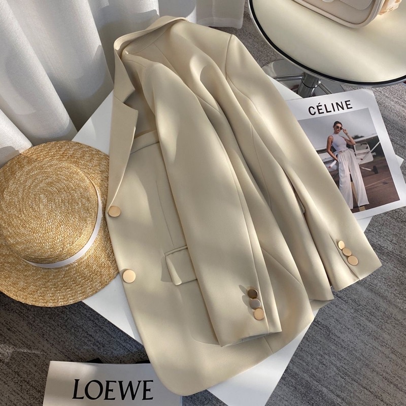 Áo blazer áo vest nữ quảng châu 2 lớp có đệm vai hàng cao cấp loại 1