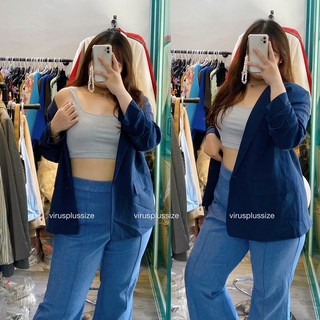 [virusplussize]Quần loft bigsize plus kaki ống đứng