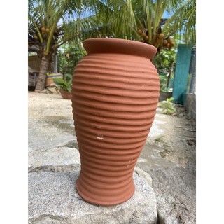 Chậu đất nung dáng cao trồng sen đá
