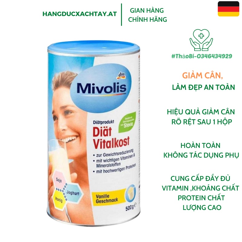 Sữa giảm cân Mivolis 500g (Hàng Đức)