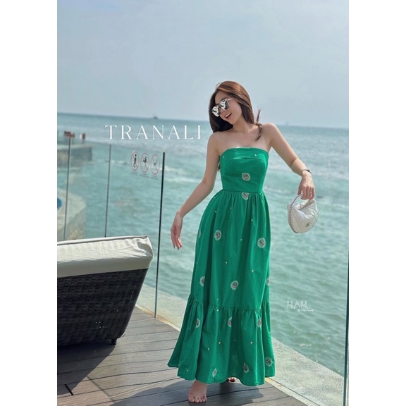 Đầm maxi thô quây