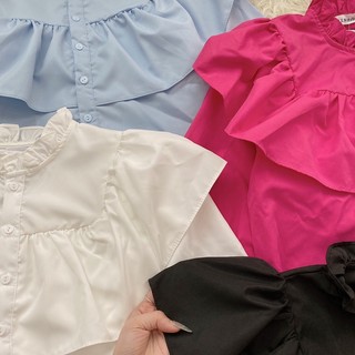 Sơ mi cổ tàu phối bèo 878