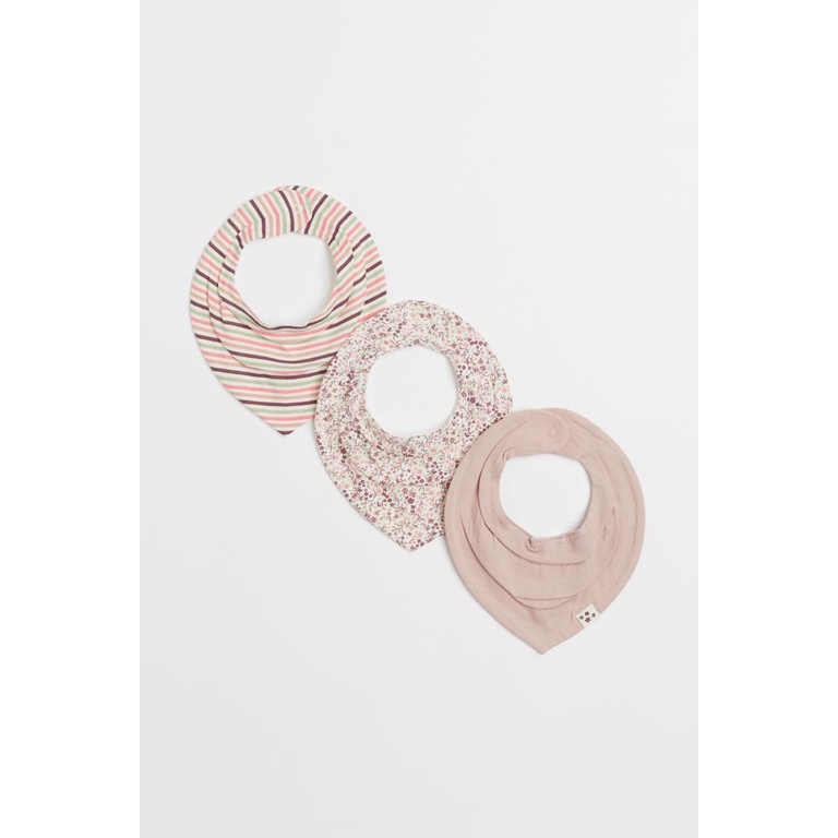 Set khăn yếm cổ cotton cho bé trai bé gái HM Auth chính hãng