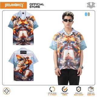 Áo Sơ Mi URBAN MONKEY NAPOLEON 3.0 Xanh Dương Họa Tiết Nổi Bật