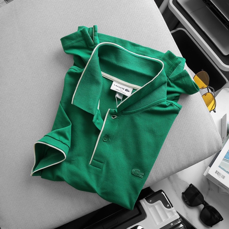 Áo Polo LACOTE vải cotton gân chìm