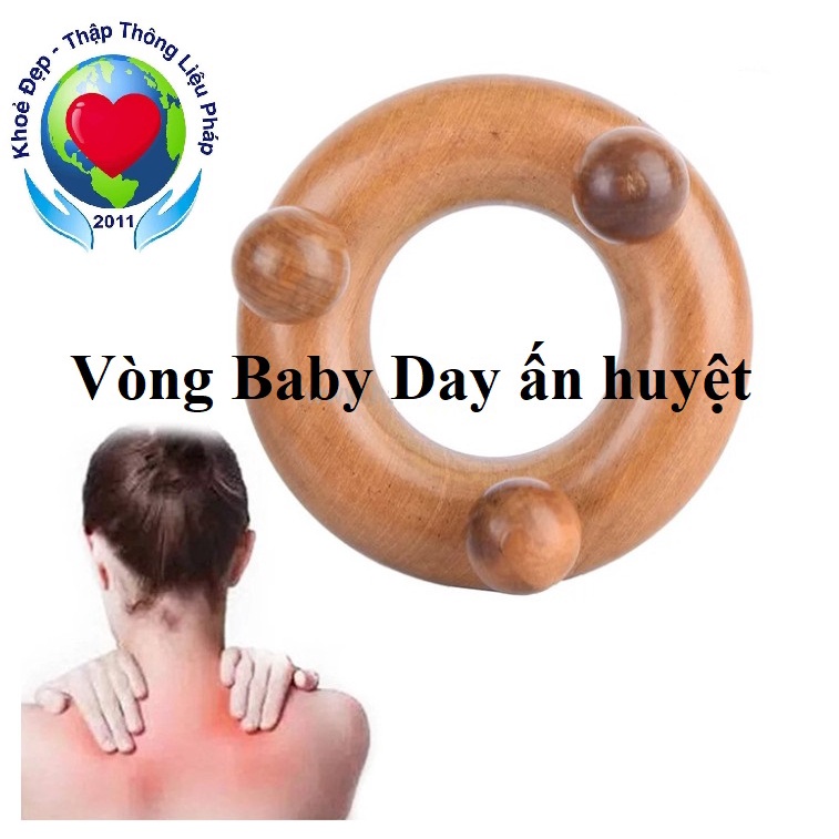 Vòng Baby Dụng Cụ Massage day ấn huyệt giảm đau đầu vai, đầu gối, hỗ trợ tiêu mỡ. Dụng cụ day ấn huyệt mát xa
