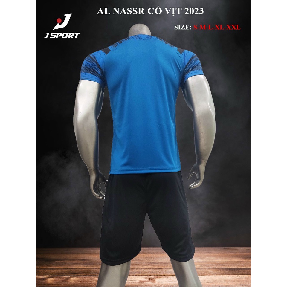 Bộ quần áo đá banh Al Nassr xanh training 2023 JP