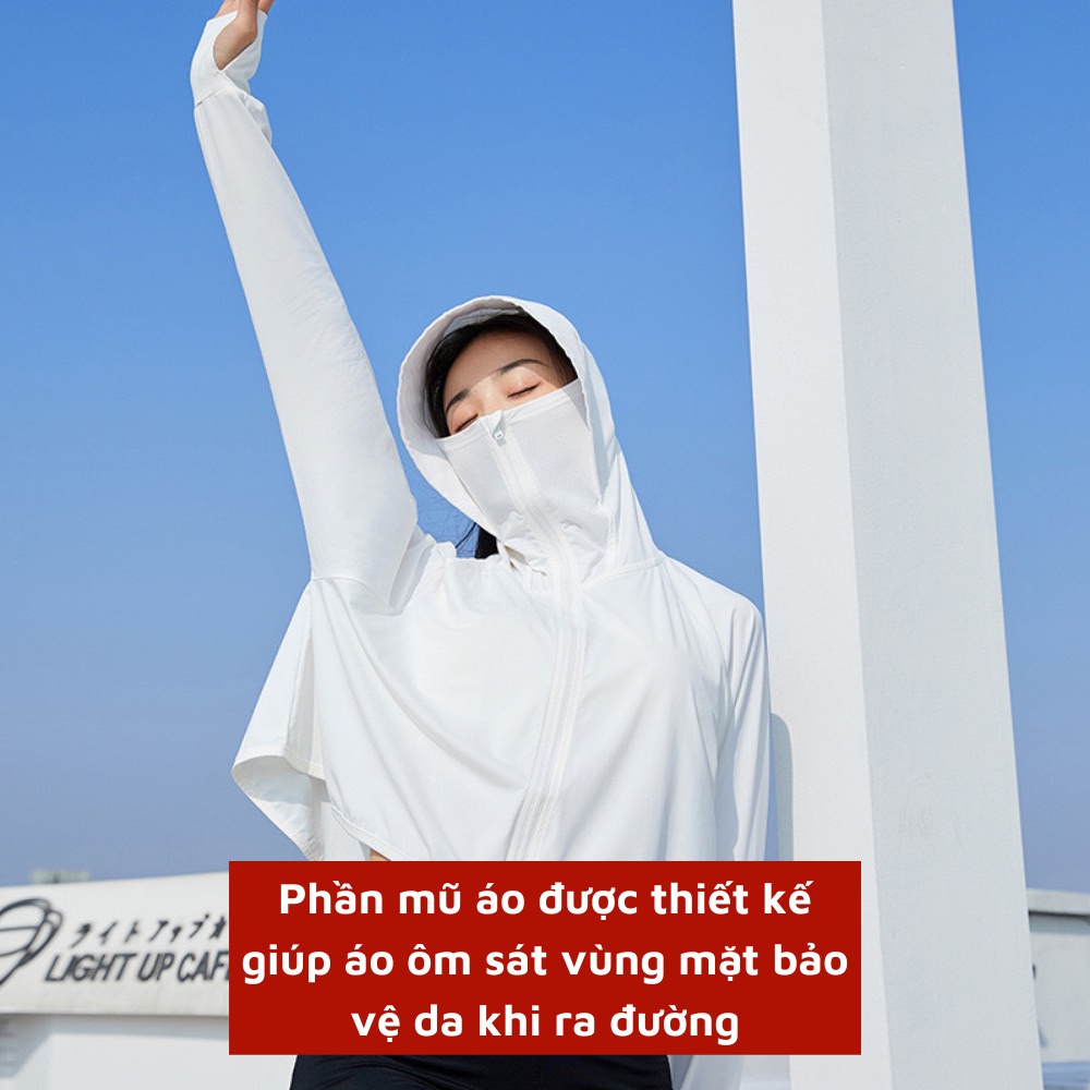 Áo chống nắng chống UV làm mát 2 độ C áo khoác cánh dơi nữ dáng ngắn loại 1 thông hơi freesize dưới 65kg