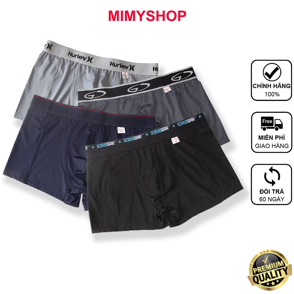 Combo 3 Quần lót nam boxer nhiều lưng thun lạnh 4 chiều cao cấp sịp đùi nam CITYMEN