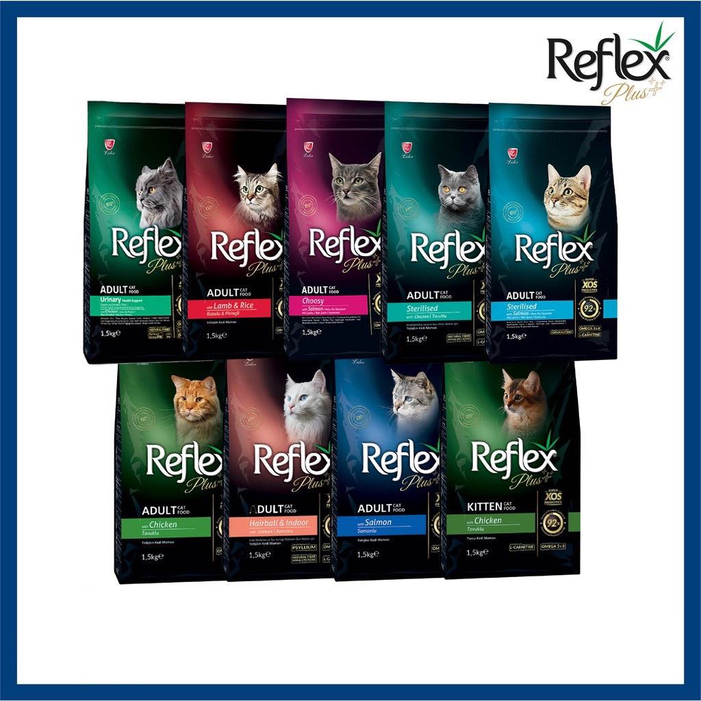 Hạt Reflex Plus CAO CẤP cho mèo con và mèo trưởng thành - Hỗ trợ tiêu búi lông. Các vấn đề về tiết niệu ( 1,5kg)