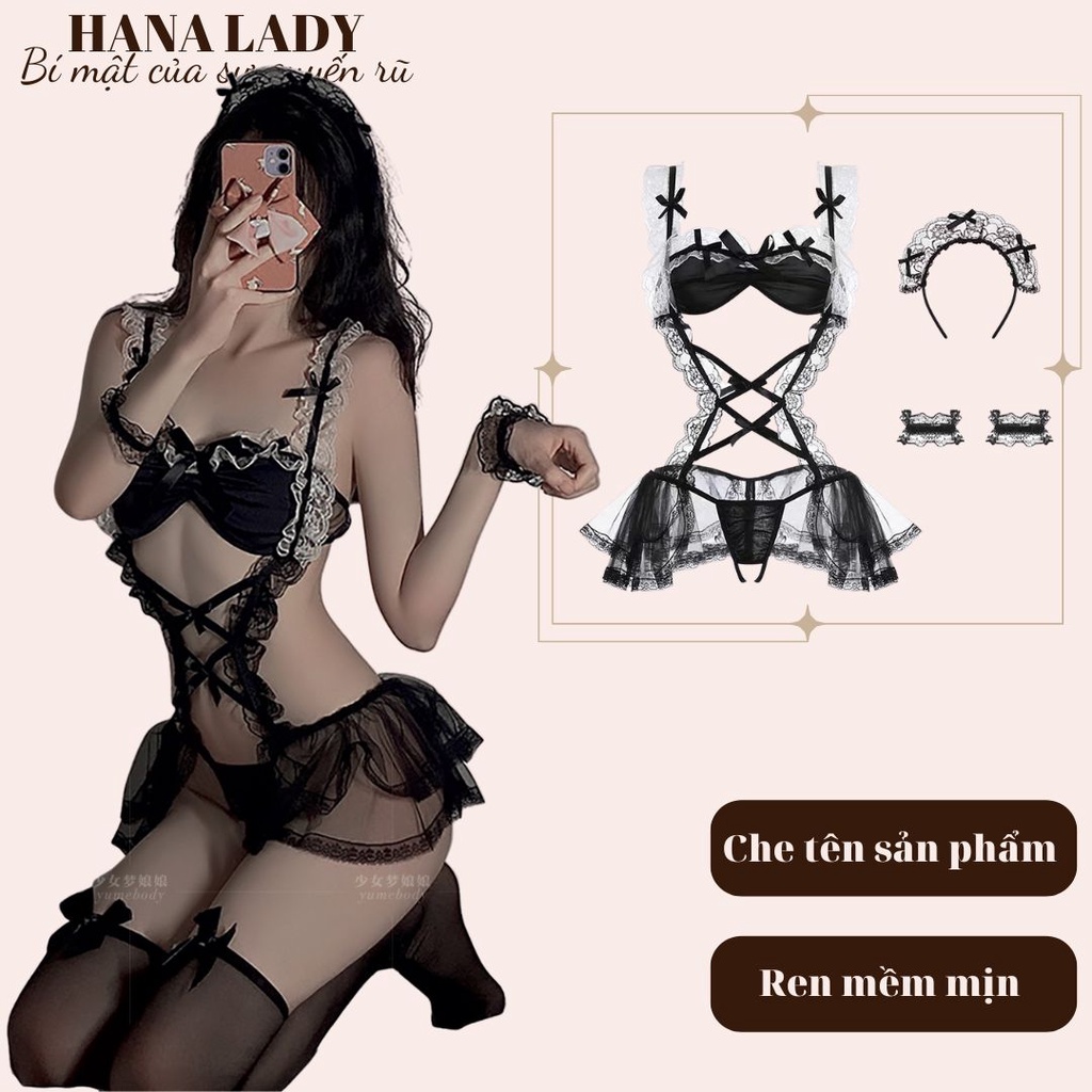 Đồ ngủ cosplay hầu gái, váy ngủ ren gợi cảm hóa trang người hầu CP292 | BigBuy360 - bigbuy360.vn