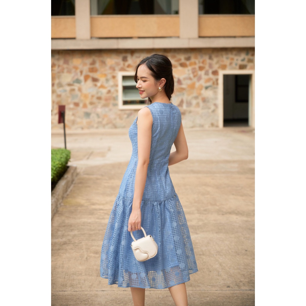 OLV - Đầm Navy Blue Blooming Dress