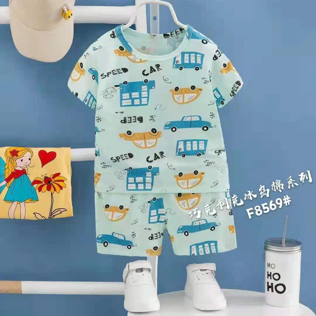 [ QiQi 8-15kg]  Đồ bộ Quảng Châu xuất Hàn cho bé - Bộ cotton xuất hàn QiQi, Kaikai cho bé trai