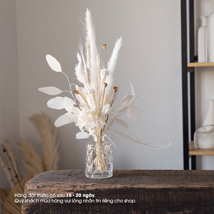 Bó Hoa Khô Trang Trí Style Bắc Âu