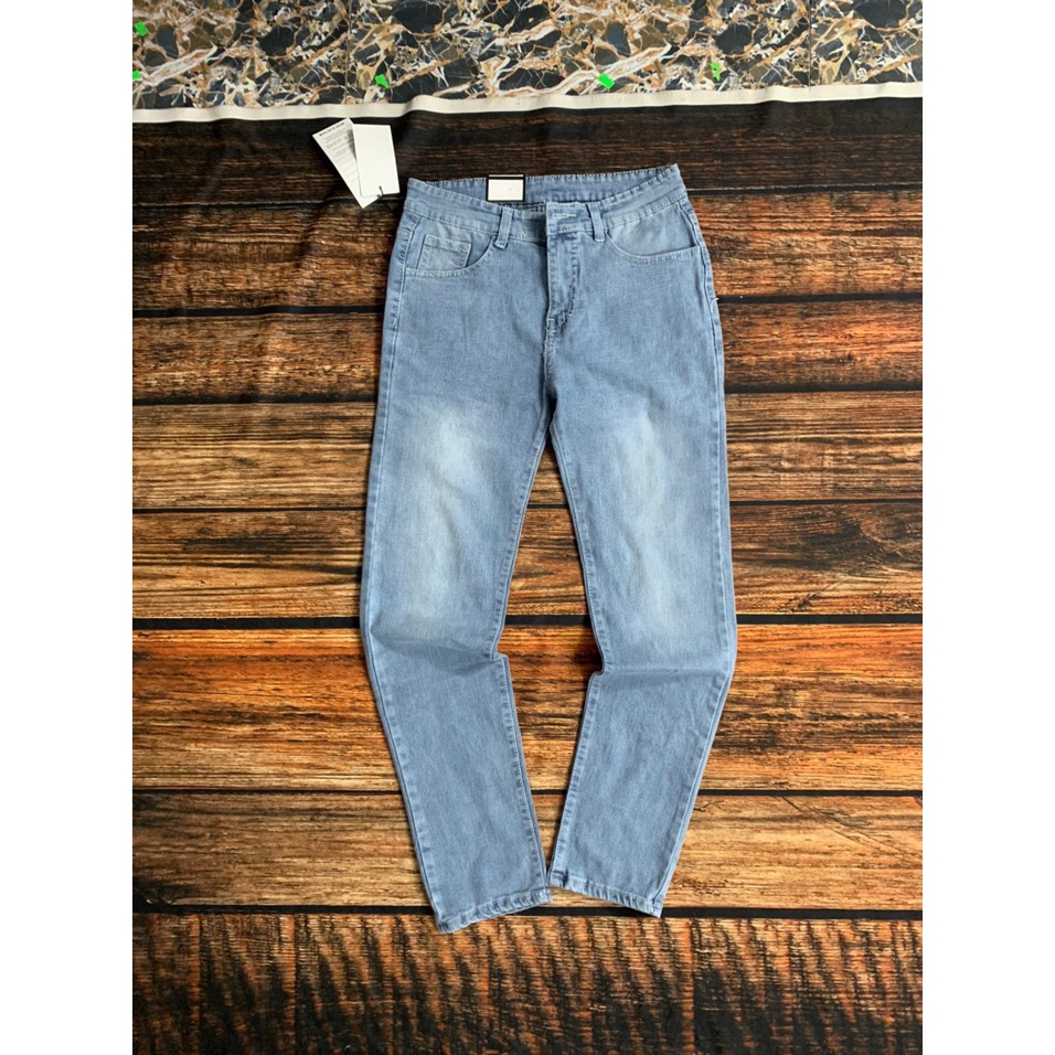 { ảnh thật tự chụp } quần jean nam xanh xám trơn đẹp cơ bản chất jean co giãn đẹp giá tốt bao đổi trả