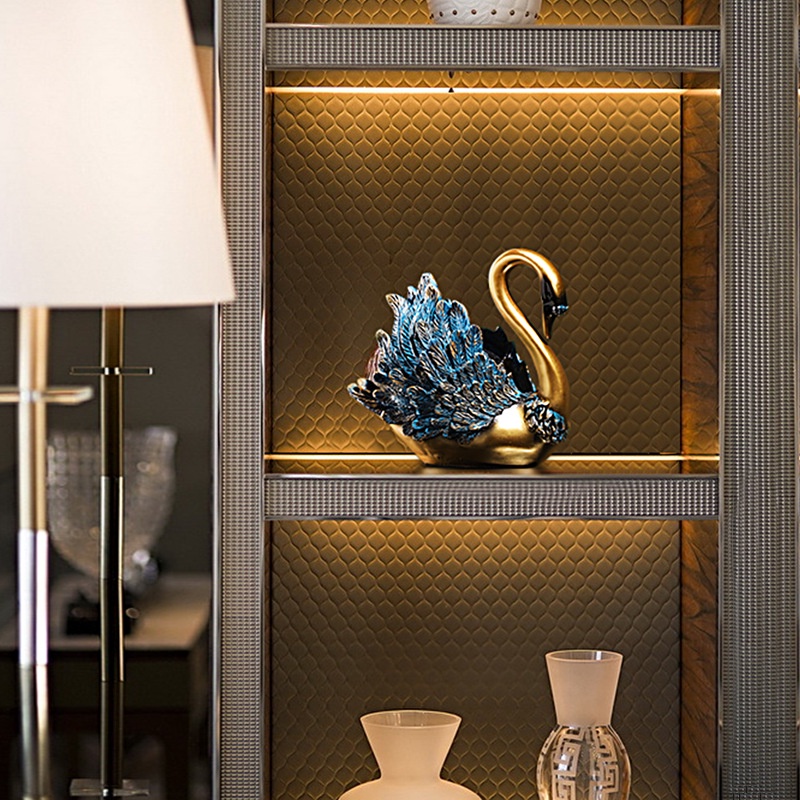 Tượng thiên nga Nhựa Resin tinh tế hiện đại Trang trí Phòng Ngủ, Phòng Khách