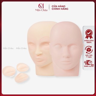 Đầu manocanh liền và rời học phun xăm nối mi massage kèm bộ mắt môi rời