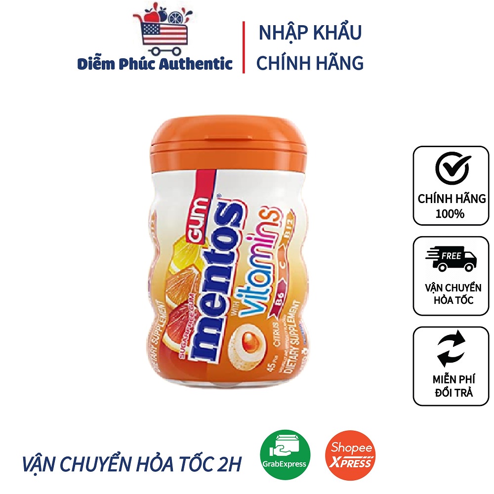 Kẹo Gum Mentos Bổ Sung Vitamin B6, B12, C