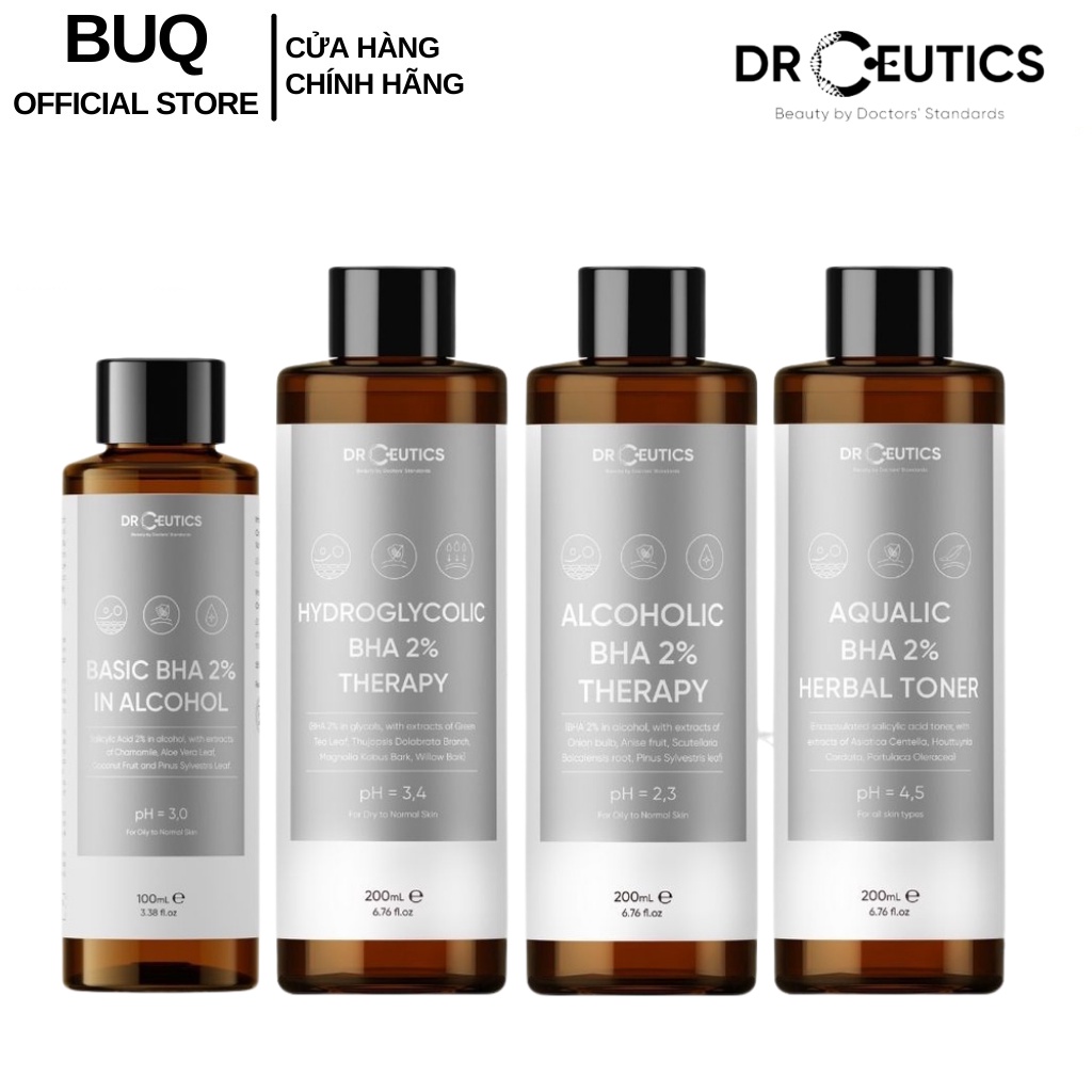 Dung Dịch Làm Sạch Và Cân Bằng Da DrCeutics BHA 2% 100ml - 200ml