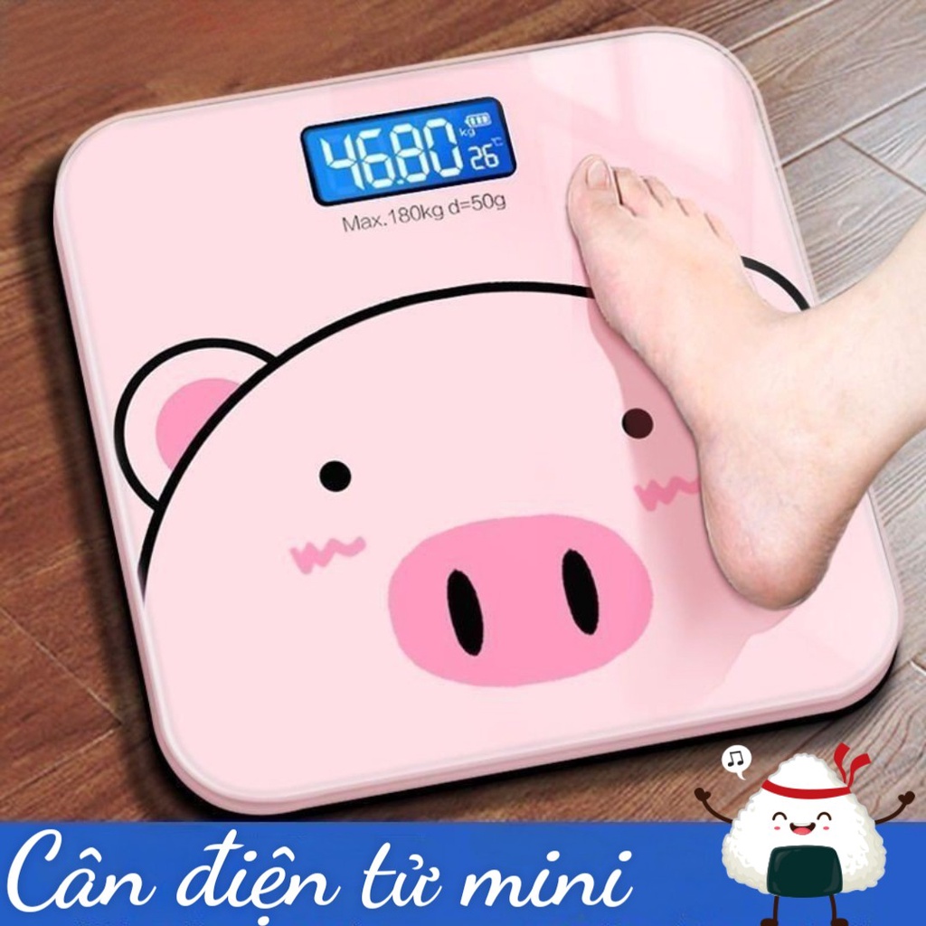Cân điện tử mini tiện lợi Cân điện tử gia đình cân theo dõi sức khỏe nhiều màu sắc đa dạng hiện đại độ chính xác cao