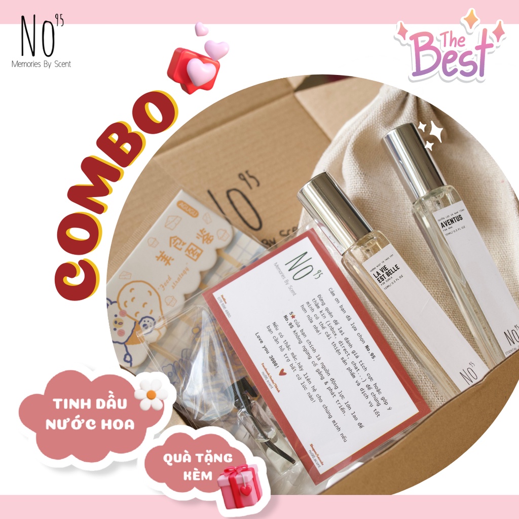 Set quà tặng Tinh dầu nước hoa No95 set đặc biệt dành cho các cặp đôi size 10ml