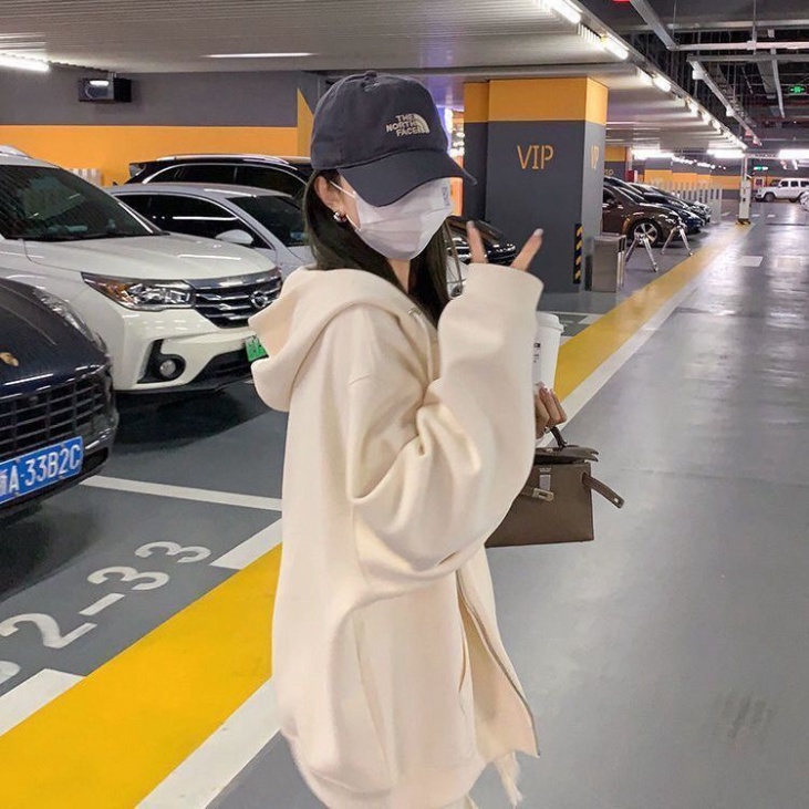 Áo Khoác Hoodie Cardigan Có khóa dây kéo Màu Trơn hàng hóa mới 2022 trang điểm Xuân Thu Cho Nữ hottrend 2023_G03 | BigBuy360 - bigbuy360.vn