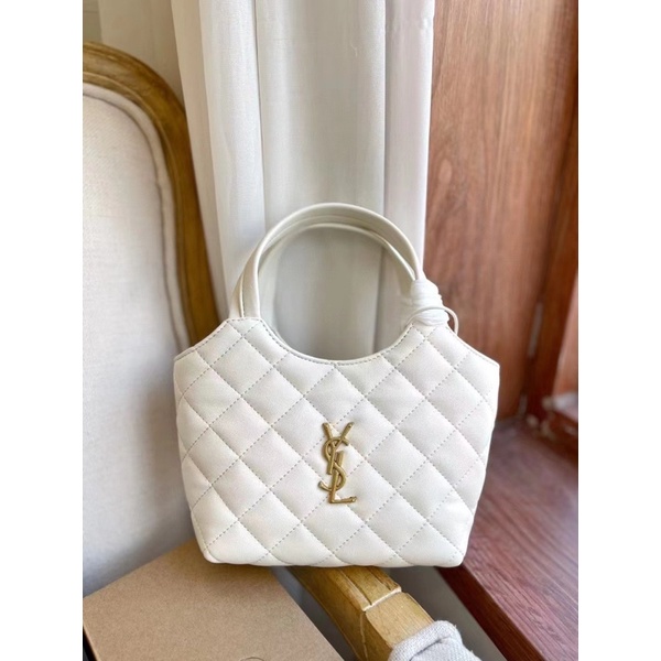 Túi Xách Y.S.L Tote Size 20cm Màu Đen, Trắng